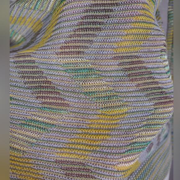 M Missoni Pattern Rib Knit Wool Blend Sweater Ocra Green Size XL - Picture 12 of 16